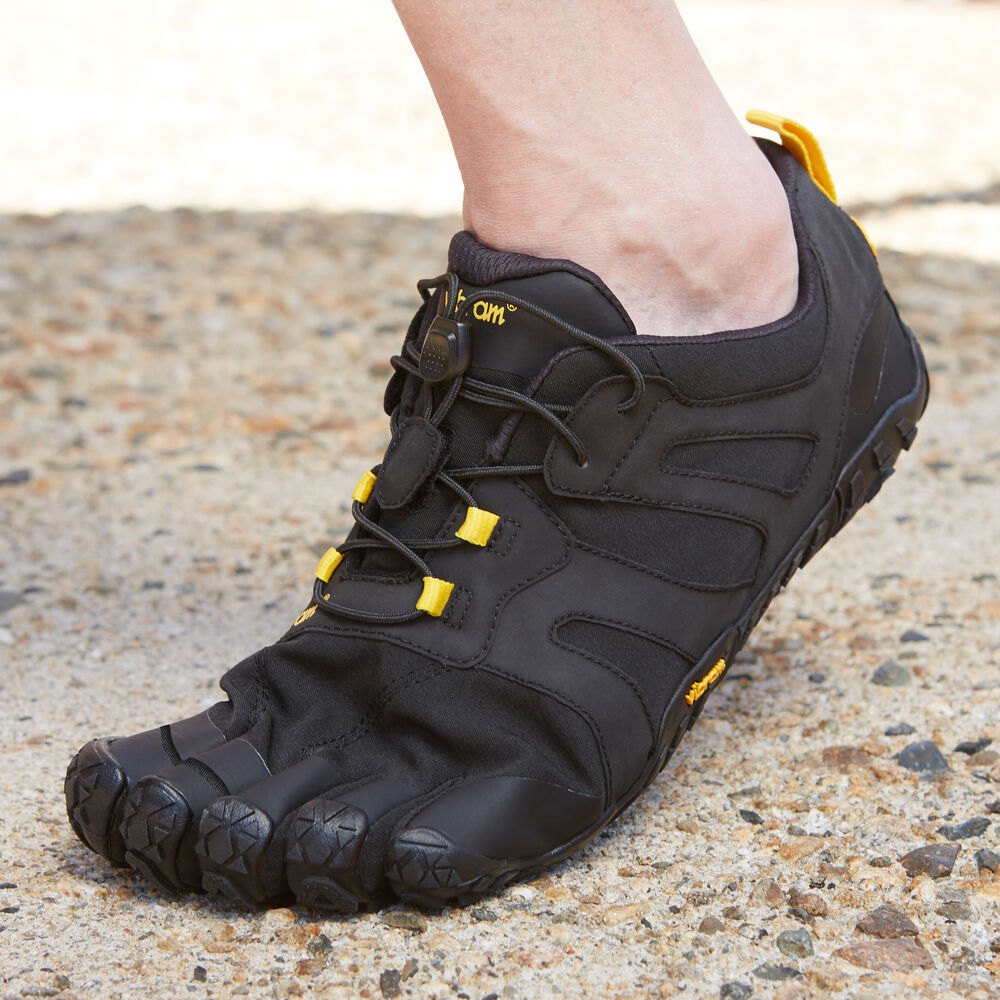 Vibram FiveFingers Dames V-Trail 2.0 - Bergschoenen Zwart/Geel - 354201ORH